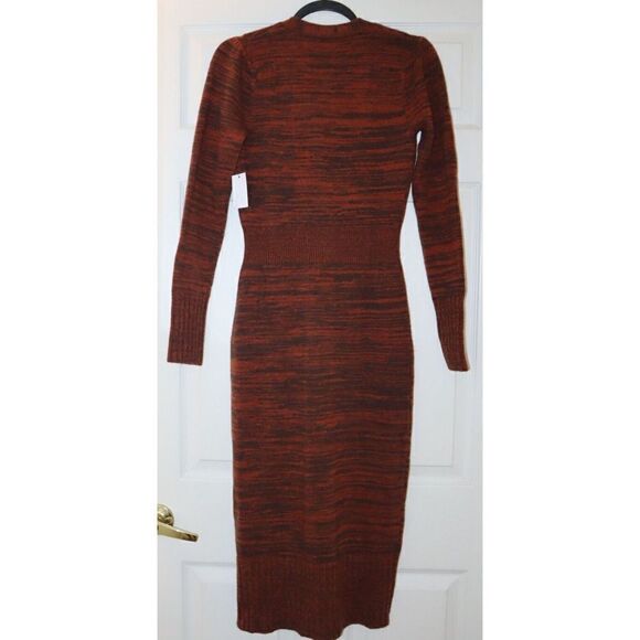 Joie Women's Sz XS Arabian Spice Ebba Button Front Wool Blend Sweater Dress $378 - Picture 3 of 10